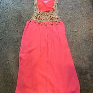 Lilly Pulitzer Rachelle dress - Coral dress & gold tassels
